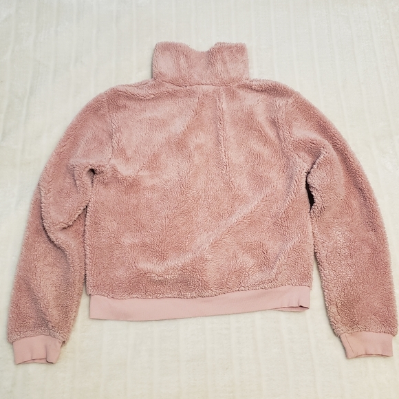 Topshop Pink Fuzzy Teddy 1/4 Zip Sweater - Picture 13 of 16